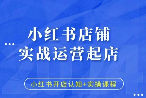 小红书店铺实战运营起店，小红书开店认知+实操课程-E六资源