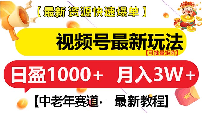 视频号新玩法 中老年赛道 月入3W+-E六资源