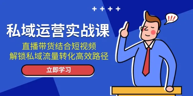 图片[1]-私域运营实战课：直播带货结合短视频，解锁私域流量转化高效路径-E六资源