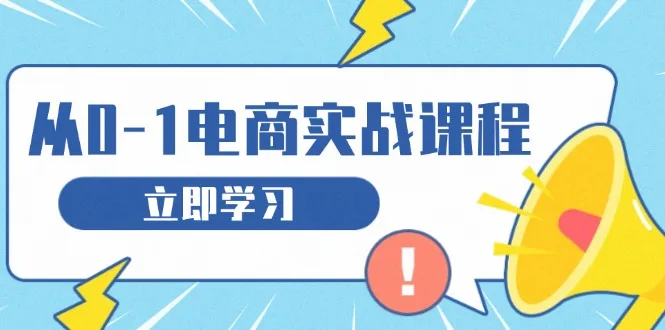 图片[1]-从零做电商实战课程，教你如何获取访客、选品布局，搭建基础运营团队-E六资源