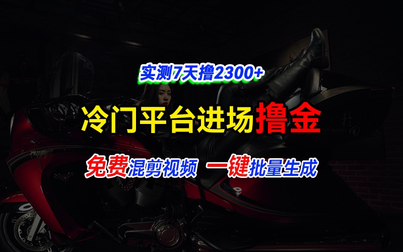 全新冷门平台vivo视频，快速免费进场搞米，通过混剪视频一键批量生成，实测7天撸2300+-E六资源