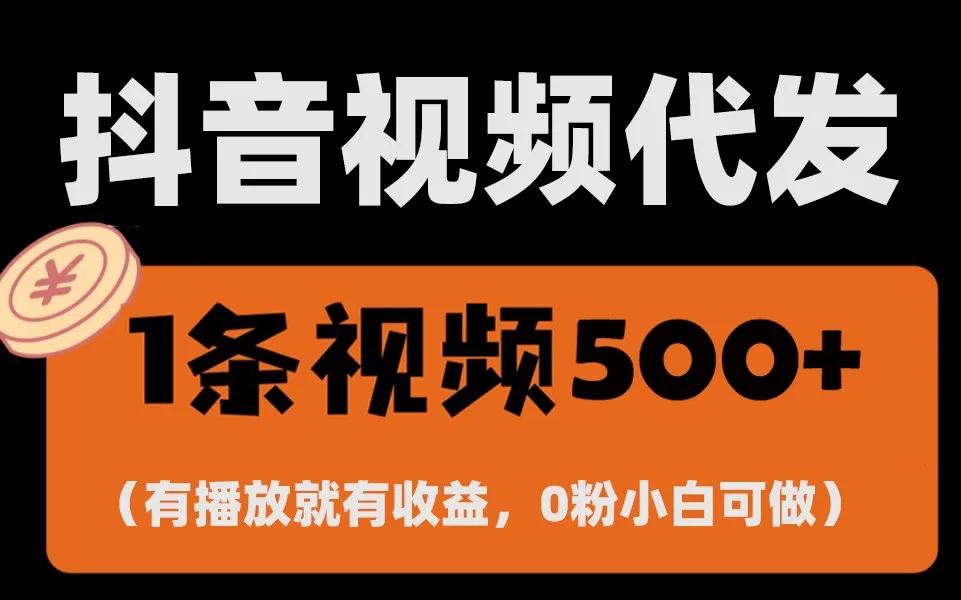 图片[1]-最新零撸项目，一键托管账号，有播放就有收益，日入1千+，有抖音号就能躺赚-E六资源