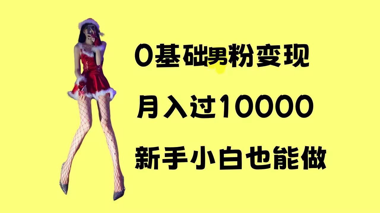 0基础男粉s粉变现，月入过1w+，操作简单，新手小白也能做-E六资源