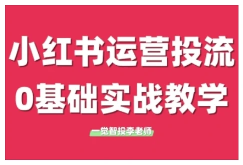 图片[1]-小红书运营投流，小红书广告投放从0到1的实战课，学完即可开始投放-E六资源