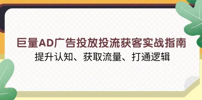 巨量AD广告投放投流获客实战指南，提升认知、获取流量、打通逻辑-E六资源