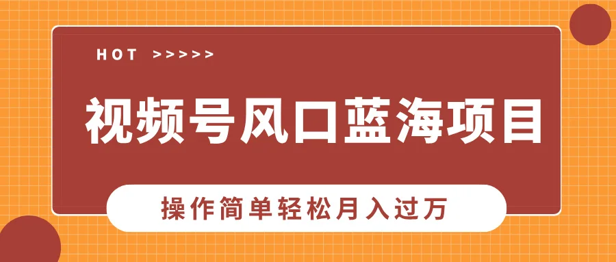 图片[1]-视频号风口蓝海项目，中老年人的流量密码，操作简单轻松月入过万-E六资源