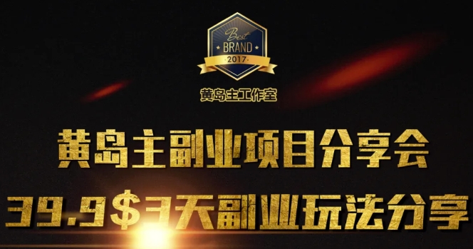 黄岛主副业分享会1期：3天3个副业玩法，速度上车-E六资源