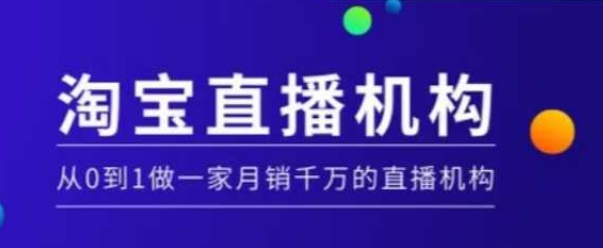 淘宝直播运营实操课【MCN机构】，从0到1做一家月销千万的直播机构-E六资源