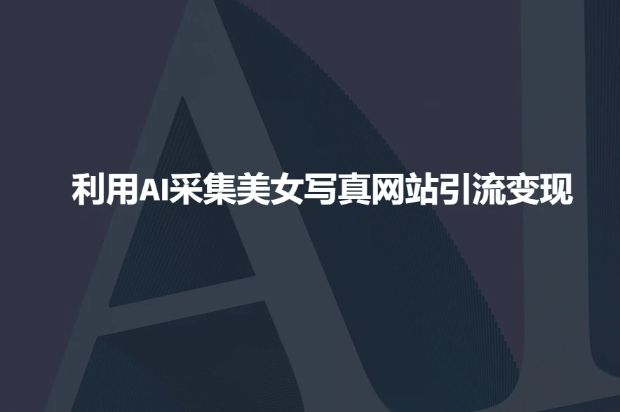 图片[1]-利用AI采集美女写真网站引流变现，引流嘎嘎的-E六资源