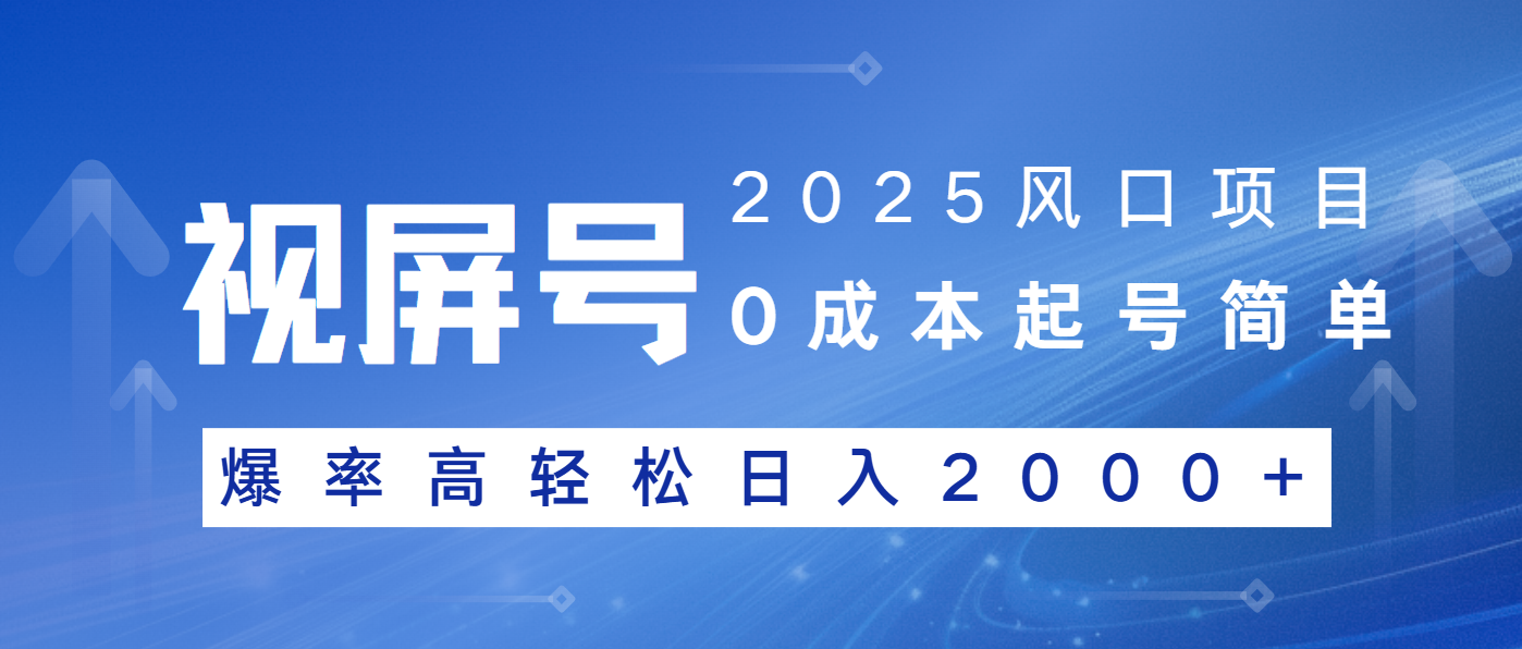 2025风口项目，视频号带货，起号简单，爆率高轻松日入2000+-E六资源
