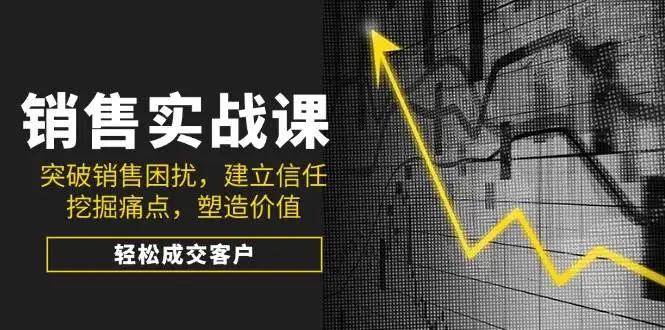 图片[1]-销售实战课，突破销售困扰，建立信任，挖掘痛点，塑造价值，轻松成交客户-E六资源