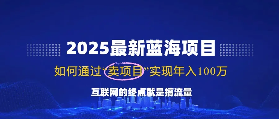 图片[1]-2025最新蓝海项目，零门槛轻松复制，月入10万+，新手也能操作！-E六资源