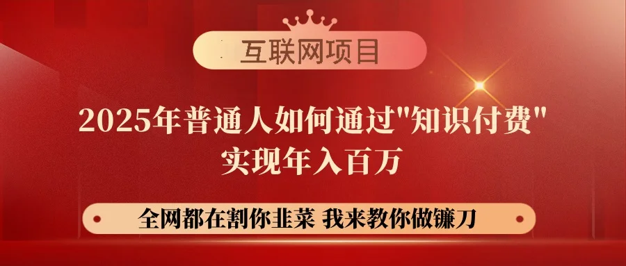 图片[1]-【网创项目终点站-镰刀训练营超级IP合伙人】25年普通人如何通过“知识…-E六资源