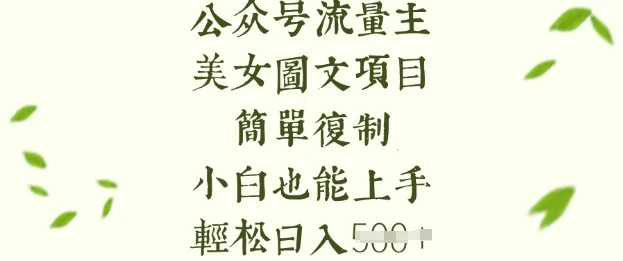 图片[1]-流量主长期收益项目，美女图片简单复制，小白也能上手，轻松日入5张-E六资源