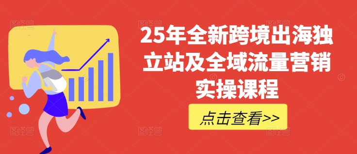 25年全新跨境出海独立站及全域流量营销实操课程，跨境电商独立站TIKTOK全域营销普货特货玩法大全-E六资源