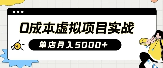 图片[1]-0成本虚拟项目实战手把手教你落地，单店月入5k-E六资源