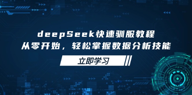 deepSeek快速驯服教程，从零开始，轻松掌握数据分析技能-E六资源
