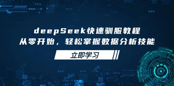 图片[1]-deepSeek快速驯服教程，从零开始，轻松掌握数据分析技能-E六资源