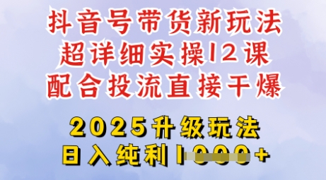 2025全新升级抖音带货玩法，一天纯利四位数，从剪辑到选品再到发布投流，超详细玩法揭秘-E六资源