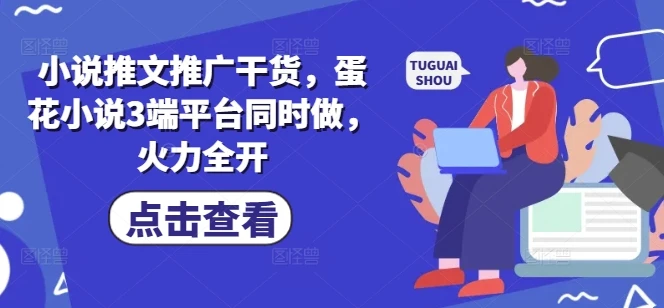 图片[1]-小说推文推广干货，蛋花小说3端平台同时做，火力全开-E六资源