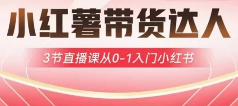 图片[1]-小红薯达人带货启航计划，3节直播课从0-1入门小红书-E六资源