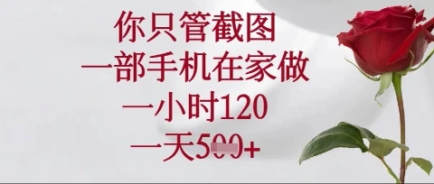 图片[1]-你只管截图，一部手机在家操作，一小时120.一天5张-E六资源