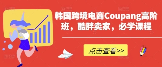 图片[1]-韩国跨境电商Coupang高阶班，酷胖卖家，必学课程-E六资源