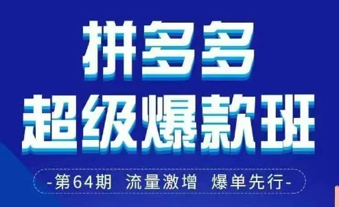 图片[1]-拼多多超级爆款班64期线下课资料3月28-29号pdf和思维导图-E六资源