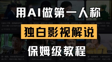 用AI做第一人称独白影视解说，手把手教学，保姆级教程-E六资源