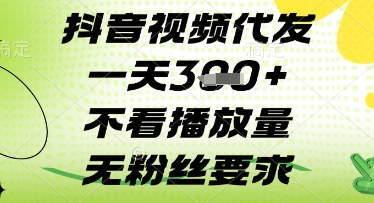 抖音视频代发一天3张+，不看播放量，无粉丝要求-E六资源