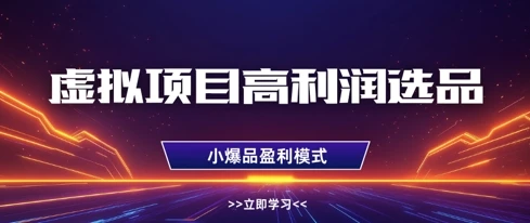 图片[1]-虚拟项目高利润选品方法，做好单店利润1W+，可多店倍增利润-E六资源