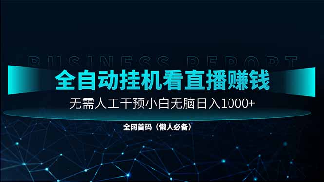 直播助手全自动看大平台直播赚钱，全自动无需人工干预，小白无脑日入1000-E六资源