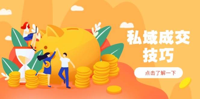 私域成交技巧，帮你从入门到精通，破解四大痛点，快速变现，轻松收钱-E六资源