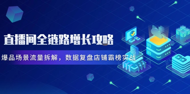 直播间全链路增长攻略，爆品场景流量拆解，数据复盘店铺霸榜实战-E六资源