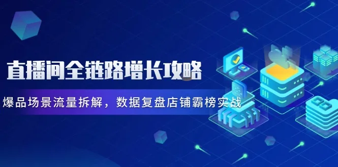 图片[1]-直播间全链路增长攻略，爆品场景流量拆解，数据复盘店铺霸榜实战-E六资源
