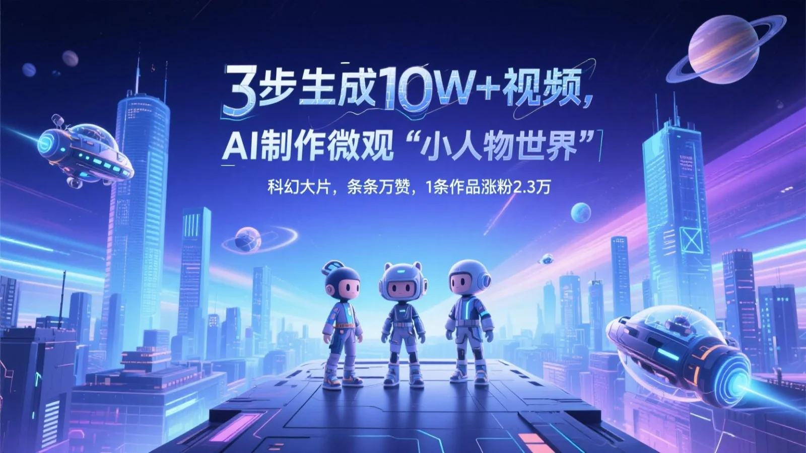 图片[1]-三步生成10W+视频，AI制作微观“小人物世界”科幻大片，条条万赞，1条作品涨粉2.3万-E六资源