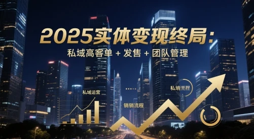 图片[1]-2025实体变现终局：私域高客单+发售+团队管理-E六资源