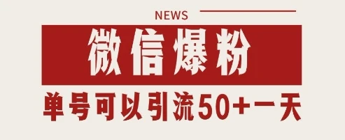图片[1]-微信爆粉，私域暴力引流打法日引千粉 单号日进50+-E六资源