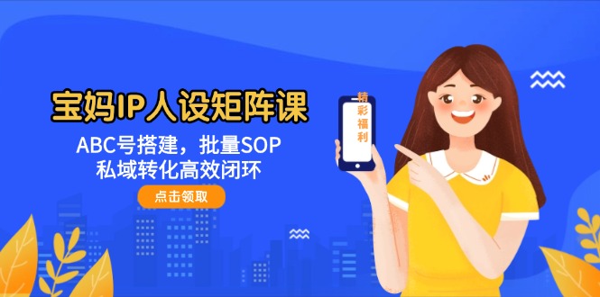 宝妈IP人设矩阵课：ABC号搭建，批量SOP，私域转化高效闭环-E六资源