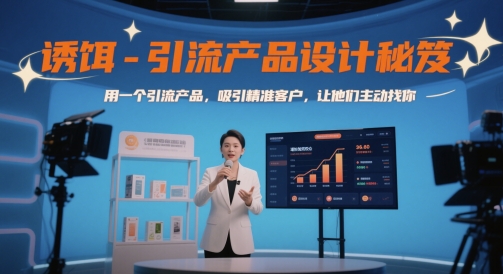 诱饵-引流产品设计秘笈，用一个引流产品，吸引精准客户，让他们主动找你-E六资源