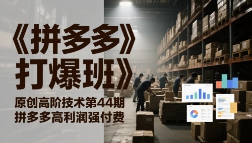 图片[1]-《拼多多打爆班》原创高阶技术第44期，拼多多高利润强付费-E六资源