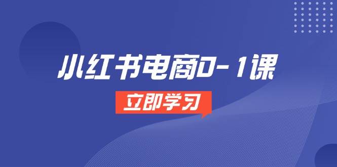 小红书电商0-1课，开店选品全流程，多平台素材处理与爆款笔记制作-E六资源