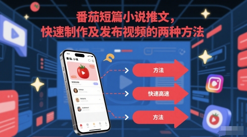 番茄短篇小说推文，快速制作及发布视频的两种方法-E六资源