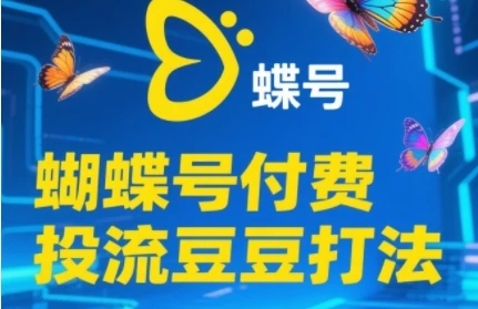 图片[1]-2025蝴蝶号付费投流豆豆打法，助新手快速掌握付费流量撬动自然流的核心玩法-E六资源