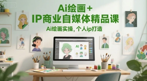 图片[1]-Ai绘画+IP商业自媒体精品课，Ai绘画实操，个人ip打造-E六资源