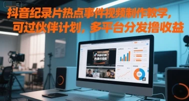 图片[1]-抖音纪录片热点事件视频制作教学，可过伙伴计划，多平台分发撸收益-E六资源
