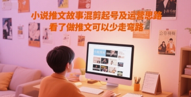 小说推文故事混剪起号及运营思路，看了做推文可以少走弯路-E六资源