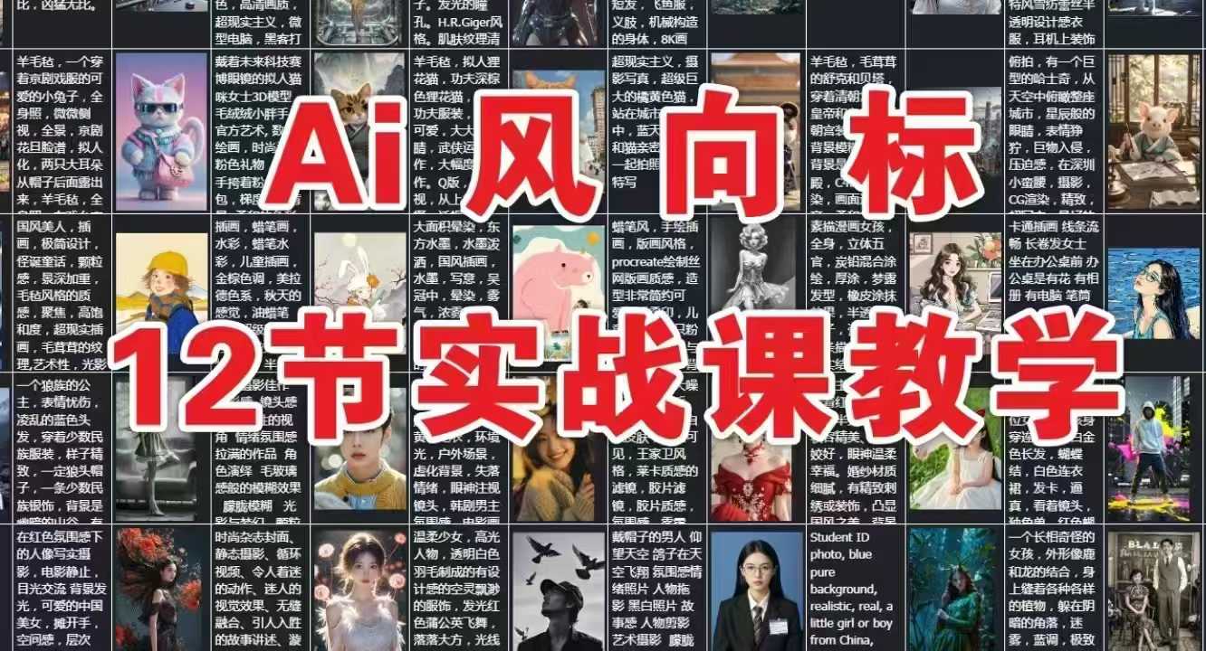 AI风向标：12节实战课教学-E六资源