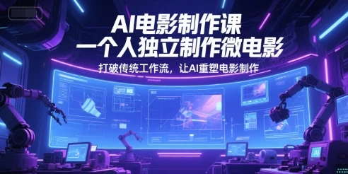 图片[1]-AI电影制作课，一个人独立制作微电影，打破传统工作流，让AI重塑电影制作-E六资源