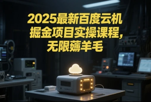 图片[1]-2025最新百度云机掘金项目实操课程单窗口保底5-10元月收益单窗口150+-E六资源